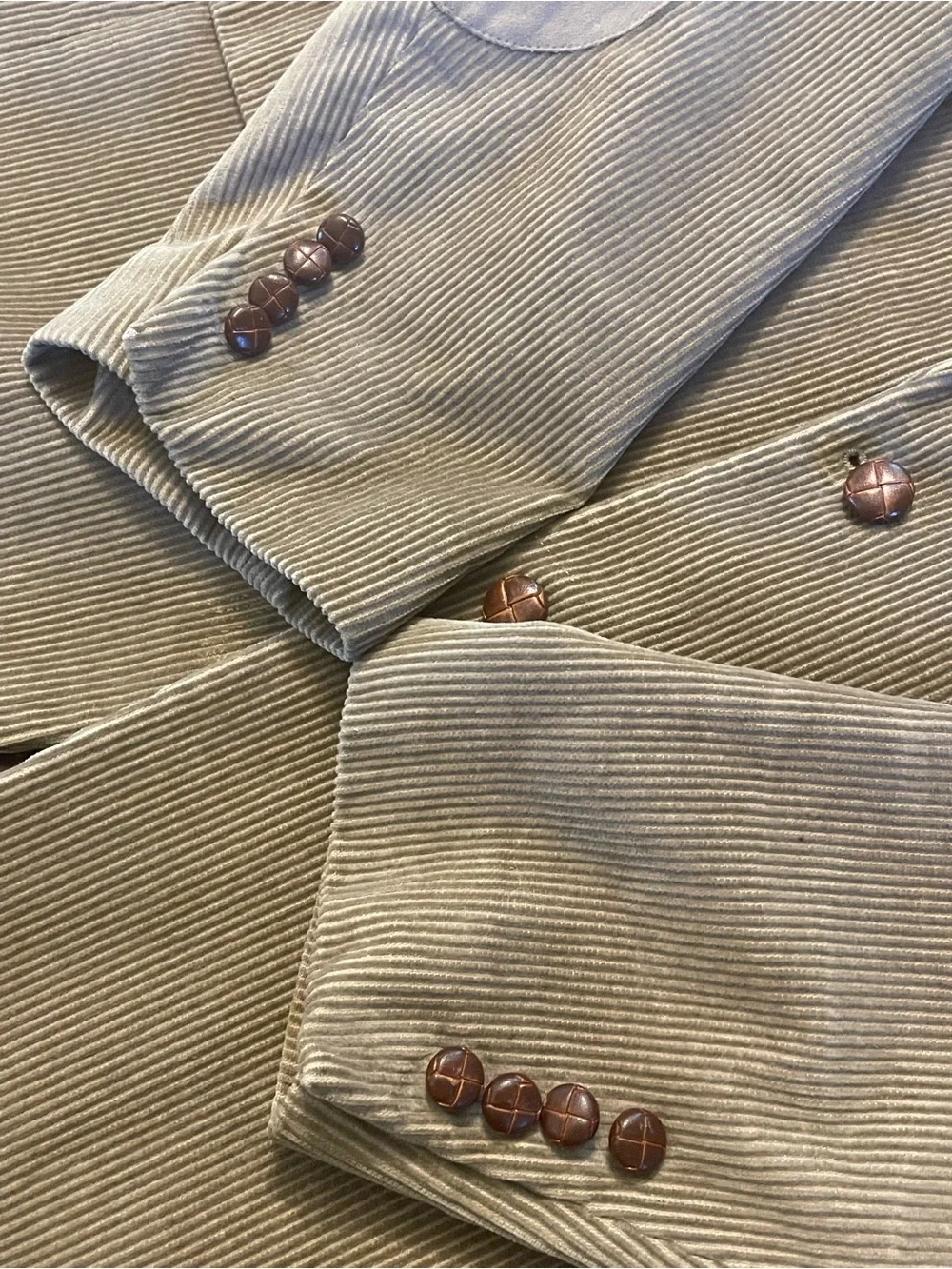 Lauren Ralph Lauren 40L Tan Corduroy Blazer - Dark Academia / Paisley Lined